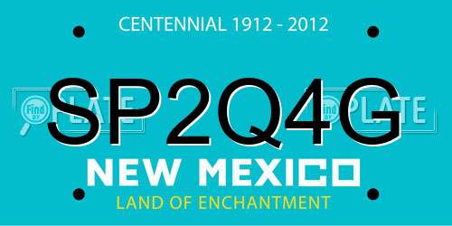 SP2Q4G New Mexico License Plate
