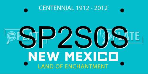 SP2S0S New Mexico License Plate