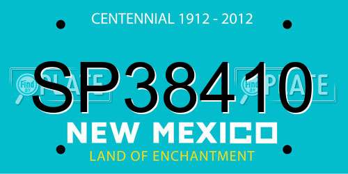 SP38410 New Mexico License Plate