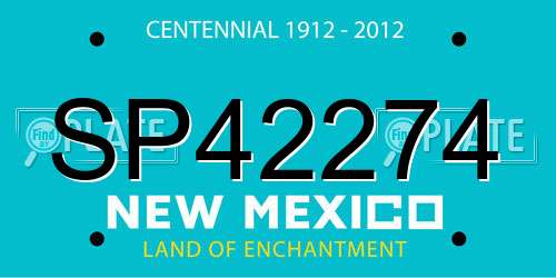 SP42274 New Mexico License Plate