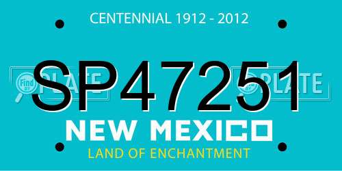 SP47251 New Mexico License Plate
