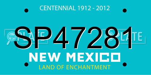 SP47281 New Mexico License Plate