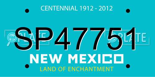 SP47751 New Mexico License Plate