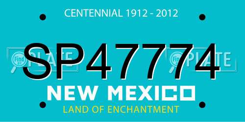 SP47774 New Mexico License Plate