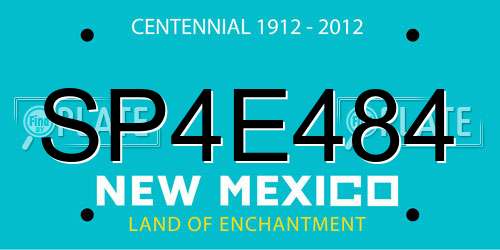 SP4E484 New Mexico License Plate