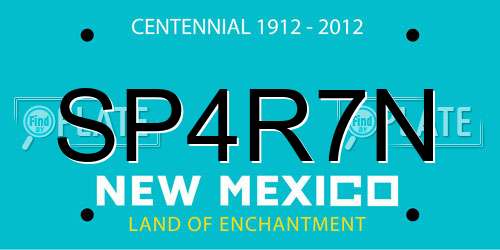 SP4R7N New Mexico License Plate