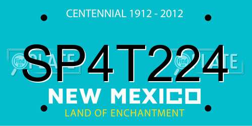 SP4T224 New Mexico License Plate