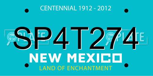 SP4T274 New Mexico License Plate