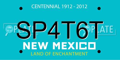 SP4T6T New Mexico License Plate