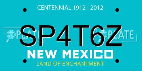 SP4T6Z New Mexico License Plate
