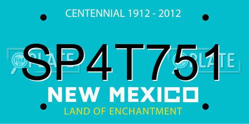 SP4T751 New Mexico License Plate