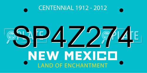 SP4Z274 New Mexico License Plate