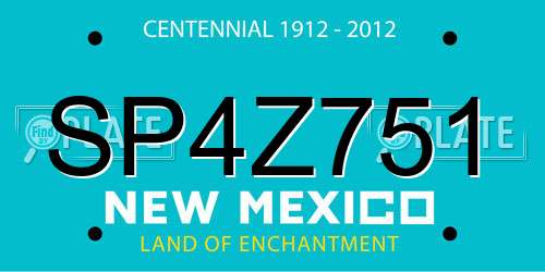 SP4Z751 New Mexico License Plate