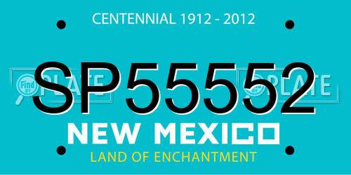 SP55552 New Mexico License Plate