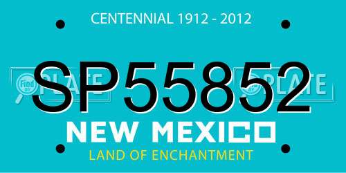 SP55852 New Mexico License Plate