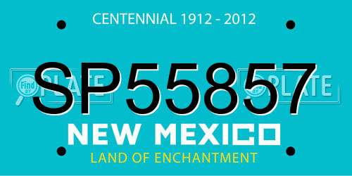 SP55857 New Mexico License Plate