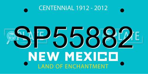 SP55882 New Mexico License Plate