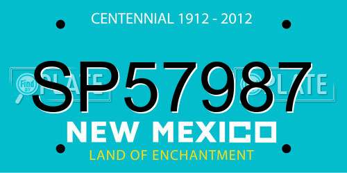 SP57987 New Mexico License Plate