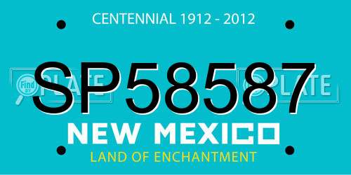 SP58587 New Mexico License Plate
