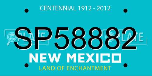 SP58882 New Mexico License Plate