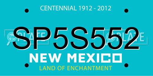 SP5S552 New Mexico License Plate