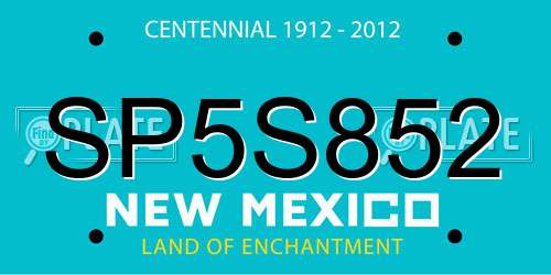 SP5S852 New Mexico License Plate