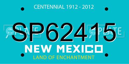 SP62415 New Mexico License Plate