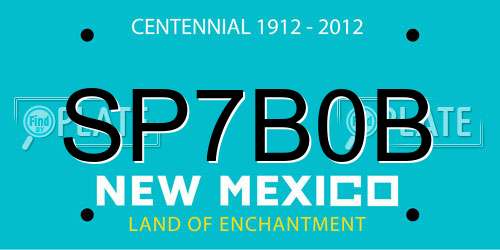 SP7B0B New Mexico License Plate