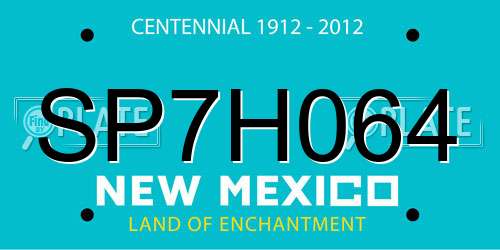 SP7H064 New Mexico License Plate