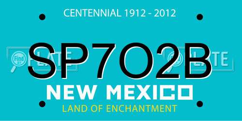 SP7O2B New Mexico License Plate