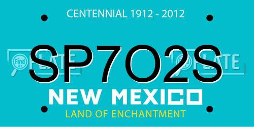 SP7O2S New Mexico License Plate
