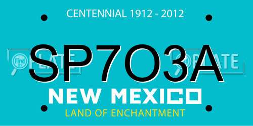 SP7O3A New Mexico License Plate
