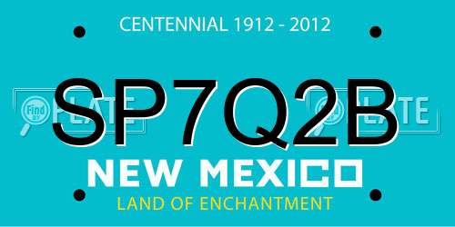 SP7Q2B New Mexico License Plate