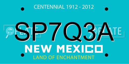 SP7Q3A New Mexico License Plate