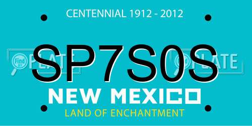SP7S0S New Mexico License Plate