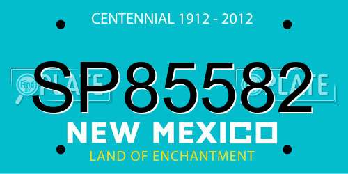 SP85582 New Mexico License Plate
