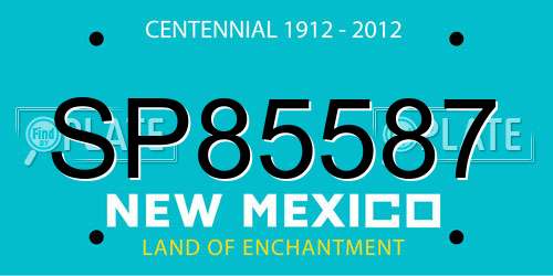 SP85587 New Mexico License Plate