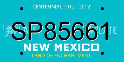 SP85661 New Mexico License Plate