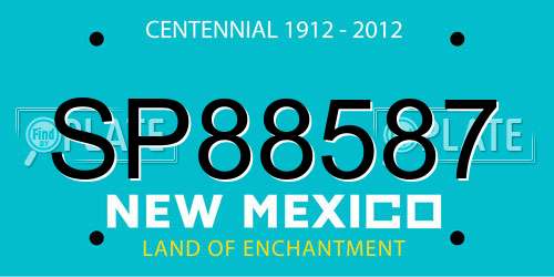 SP88587 New Mexico License Plate