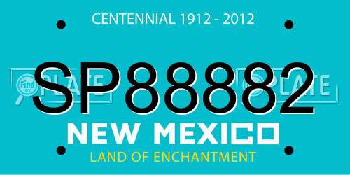 SP88882 New Mexico License Plate