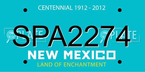SPA2274 New Mexico License Plate
