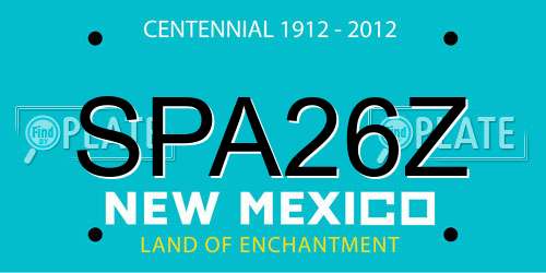 SPA26Z New Mexico License Plate