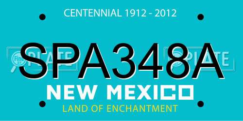 SPA348A New Mexico License Plate