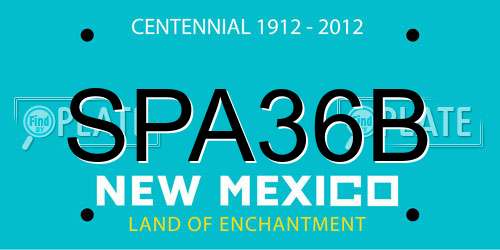 SPA36B New Mexico License Plate