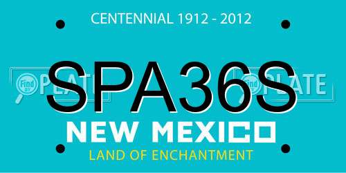 SPA36S New Mexico License Plate