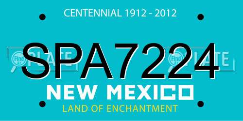 SPA7224 New Mexico License Plate