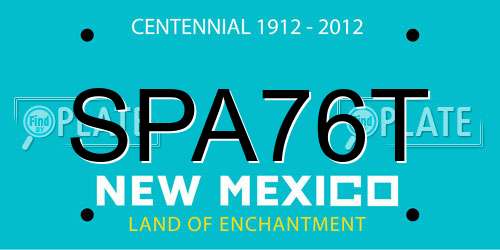 SPA76T New Mexico License Plate