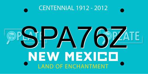 SPA76Z New Mexico License Plate