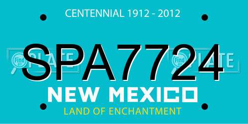 SPA7724 New Mexico License Plate