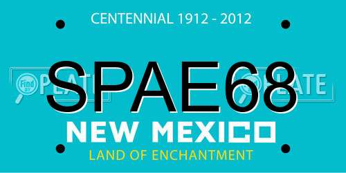SPAE68 New Mexico License Plate